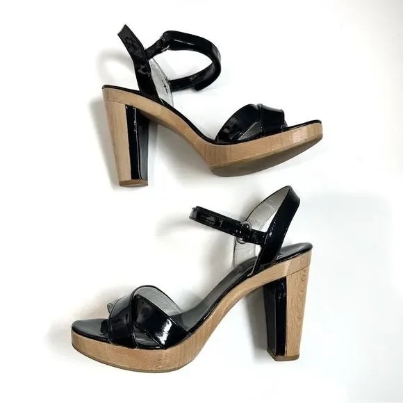 Theory patent leather heeled sandals - Picture 6 of 8